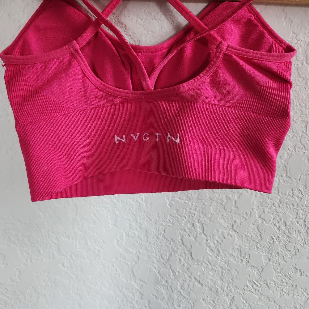 NVGTN Fuchsia Flourish Seamless Bra